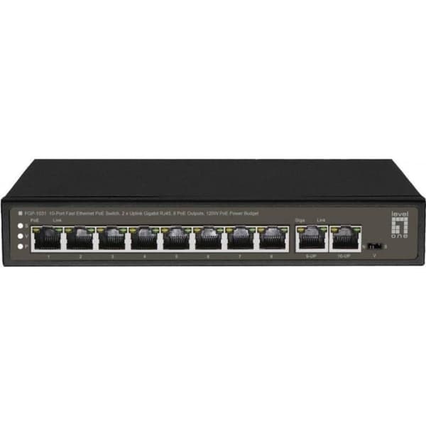LevelOne Netzwerk-Switch Unmanaged Gigabit Ethernet (10/100/1000) Power over Ethernet (PoE) Schwarz () - FGP-1031