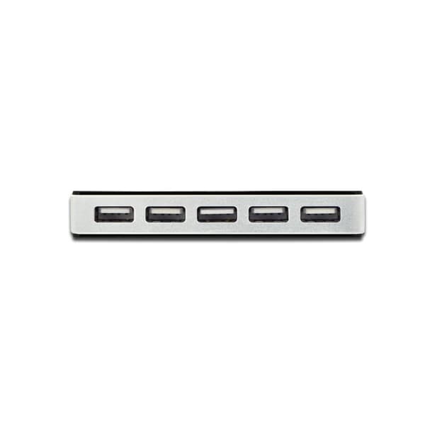 USB 2.0-hubb - DIGITUS - 10 portar - Svart - Elegant design - Inkluderad kabel 1m