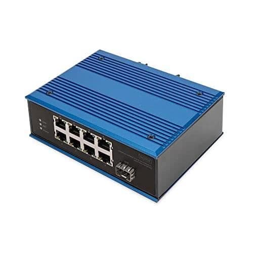 Industriell PoE-switch 8 portar 10-100BASE-TX (PoE) + 1 port - DIGITUS