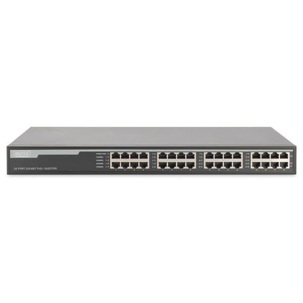 Ströminjektor - DIGITUS - DN-95116 - 16 portar - PoE+ - 250 Watt - 1U 19"