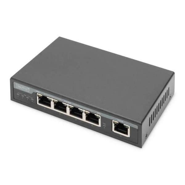 Förlängare - DIGITUS - GIGABIT POE INDOOR - 4 portar - 85W 100M förlängning - Plug and Play