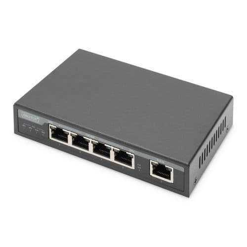 Förlängare - DIGITUS - GIGABIT POE INDOOR - 4 portar - 85W 100M förlängning - Plug and Play