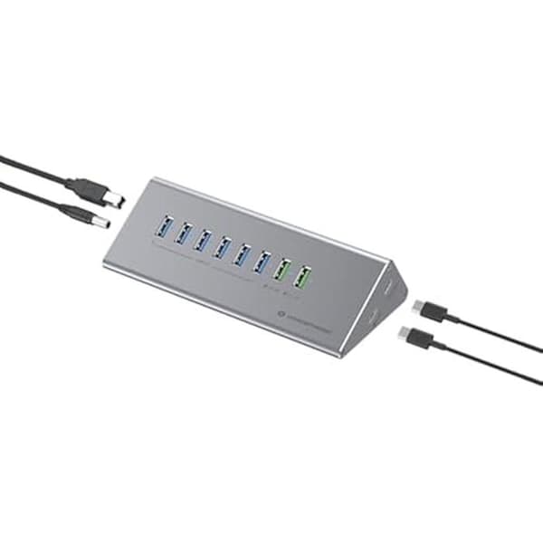 Laddare Hub - CONCEPTRONIC - HUBBIES18G - 60 W - USB 3.0 - USB-C - Aluminium