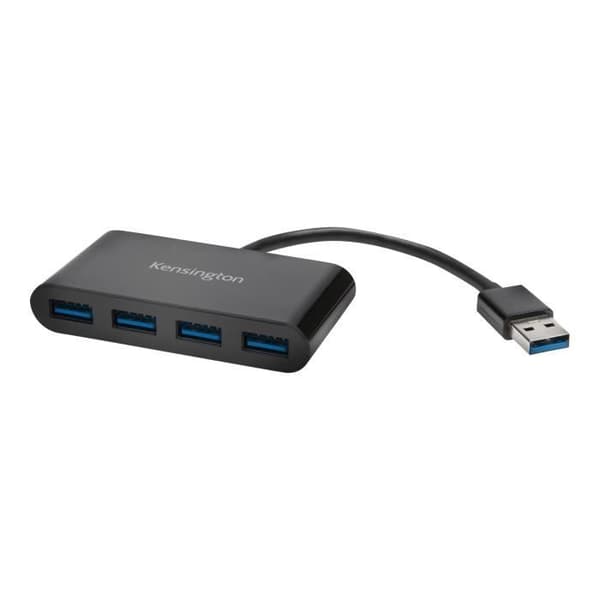 Koncentrator (hub) - KENSINGTON - UH4000 - 4 portar - USB - Extern