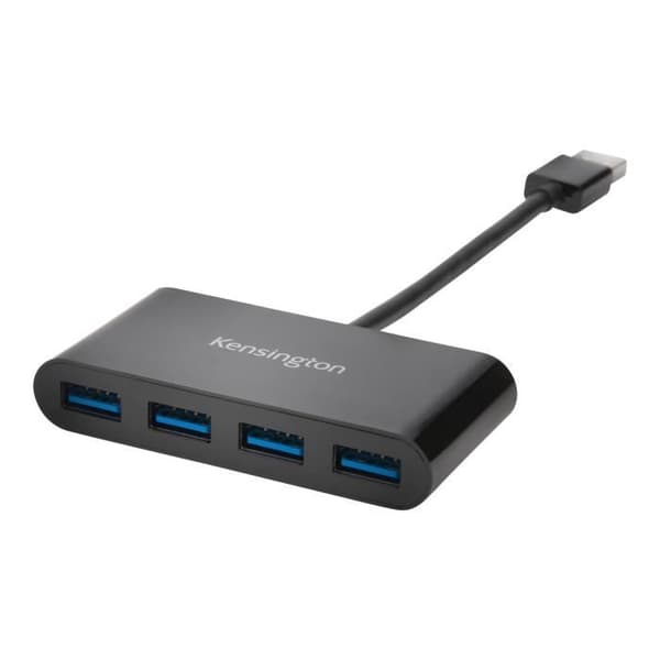 Koncentrator (hub) - KENSINGTON - UH4000 - 4 portar - USB - Extern