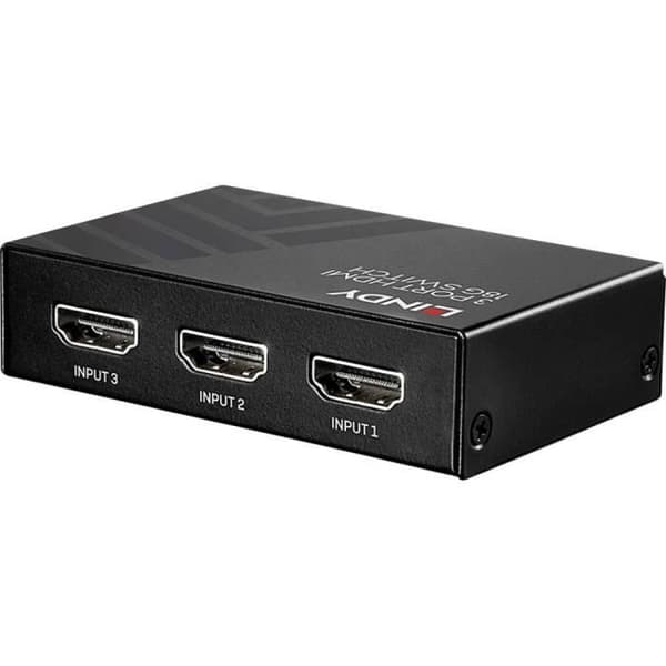 HDMI-switch - LINDY - 3 portar - 3840 x 2160 pixlar - Kompakt - Hög kvalitet