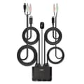 Miniatyrbild 2 av 2: 2-portars DisplayPort 1.2, USB typ C, USB 2.0 OCH Audio KVM-switch med kablar