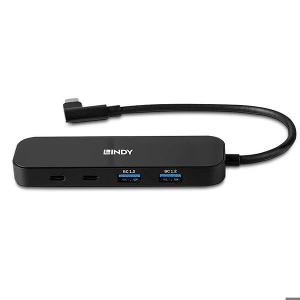 USB-hub - Lindy - 43334 - 4 portar - USB 3.2 Gen 1 - Typ C - Färg Vit