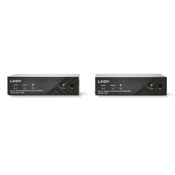 HDMI KVM Extender - HDBaseT - Dubbel huvud - 100m - USB - IR - RS232