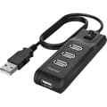 Miniatyrbild 1 av 3: Hama USB 2.0 hubb 4 portar svart