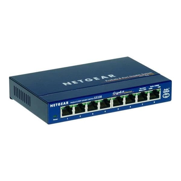 NETGEAR GS108 Koppar Gigabit Switch - 8 Port