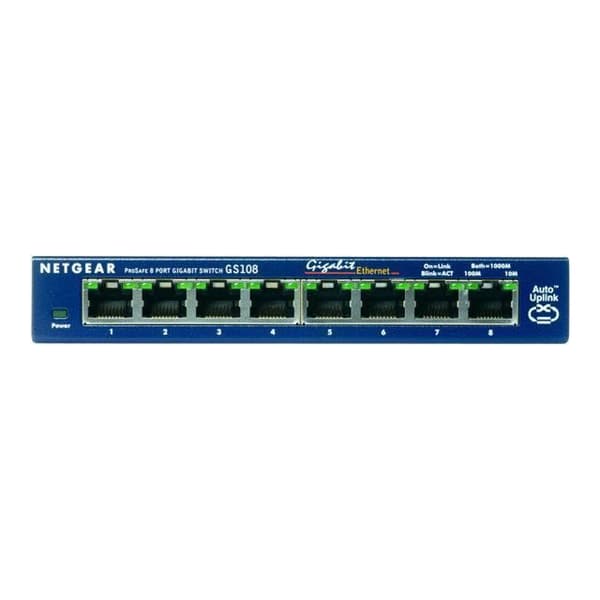 NETGEAR GS108 Koppar Gigabit Switch - 8 Port