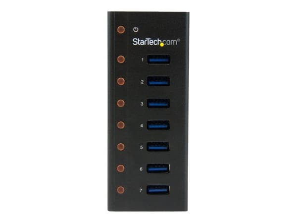 USB 3.0-hubb - StarTech.com - ST7300U3M - 7 portar - Vägghängd - Metallhölje