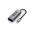 Miniatyrbild 3 av 4: USB-hub - Satechi - USB-C HUB 4 i 1 - Grå Sidereal - 3 USB-portar - Ethernet-port RJ45