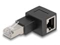 Miniatyrbild 2 av 3: Delock - 87864 - Nätverksadapter - RJ-45 (M) nach rechts abgewinkelt zu RJ-45 (W) - CAT 6a