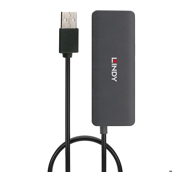 LINDY Hub USB 2.0 4 portar Svart