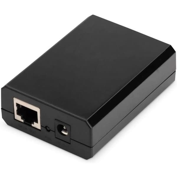 DIGITUS PoE+ Splitter - IEEE802.3at - Gigabit Ethernet - Utspänning 5, 9, 12 Volt - DC 3,5 mm kontakt - Sockel -