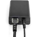 Miniatyrbild 4 av 4: DIGITUS PoE+ Splitter - IEEE802.3at - Gigabit Ethernet - Utspänning 5, 9, 12 Volt - DC 3,5 mm kontakt - Sockel -