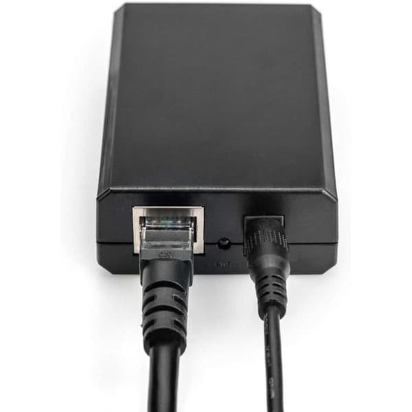 DIGITUS PoE+ Splitter - IEEE802.3at - Gigabit Ethernet - Utspänning 5, 9, 12 Volt - DC 3,5 mm kontakt - Sockel -
