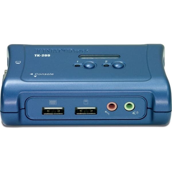 Trendnet KVM-switch 2 portar VGA/USB TK209K