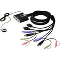 Miniatyrbild 1 av 2: ATEN CS692 2-portars KVM-switch, HDMI, USB, ljud...
