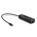 Miniatyrbild 3 av 3: USB Adapter - Lindy - USB 3.1 Hub - 4 Portar - Gigabit Ethernet - Svart