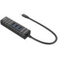 Miniatyrbild 1 av 3: USB Adapter - Lindy - USB 3.1 Hub - 4 Portar - Gigabit Ethernet - Svart