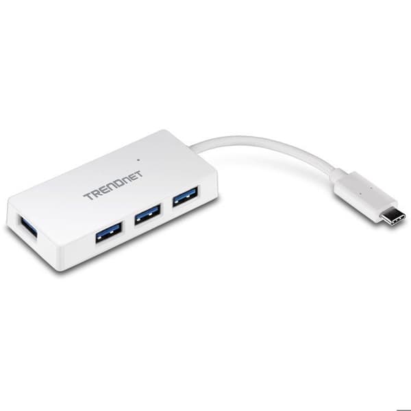 TRENDNET USB-hubb - USB typ C - Extern - 4 USB-portar totalt - 4 USB 3.0-portar