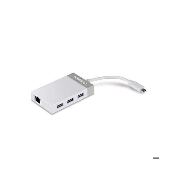 Hub USB/Ethernet - TRENDnet - TUC-ETGH3 - USB Typ C - 3 portar USB 3.0 - 1 port RJ-45