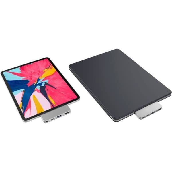 HYPER 4-i-1 HyperDrive USB-C Hub för iPad Pro / Air - Portar: HDMI 4K30Hz - USB-A 5 Gbit / s - USB-C 5 Gbit / s 60 W - Silver