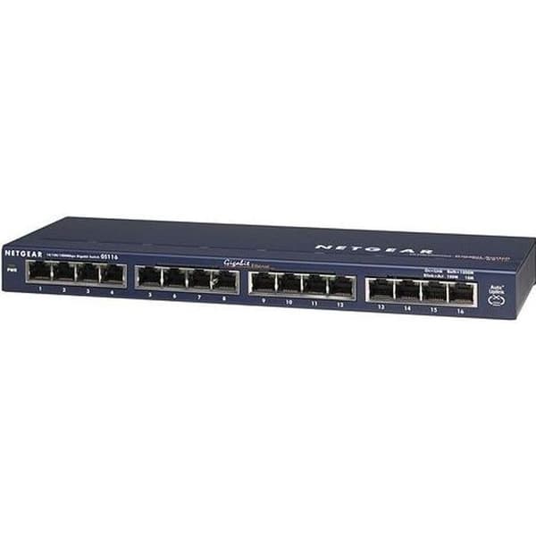 NETGEAR GS116 16-portars Gigabit Switch Grå