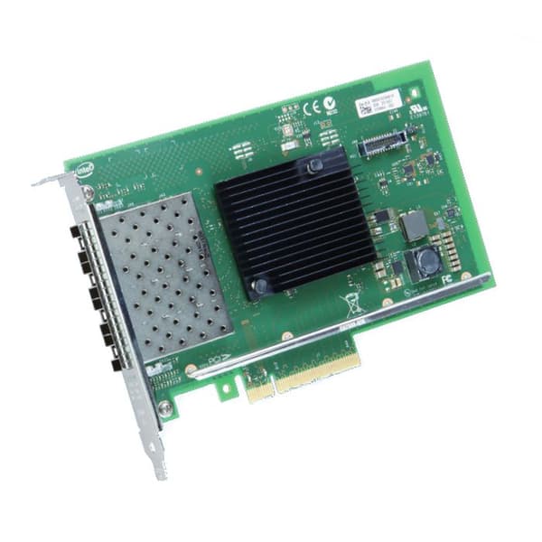 INTEL nätverksadapter - Ethernet Converged Network Adapter X710-DA4 - PCIe 3.0 x8 - 10 Gigabit SFP+ x 4 Svart, Grön
