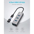 Miniatyrbild 3 av 3: Graugear USB 3.0 Hub 4 portar Typ-A