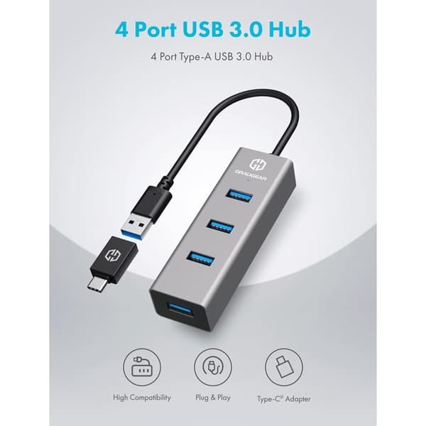 Graugear USB 3.0 Hub 4 portar Typ-A