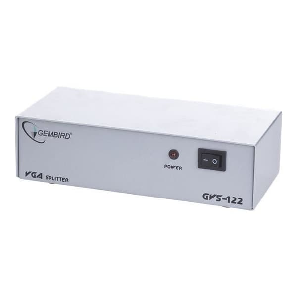 Videodelare - GEMBIRD - GVS122 - 2 VGA-portar - Extern strömadapter
