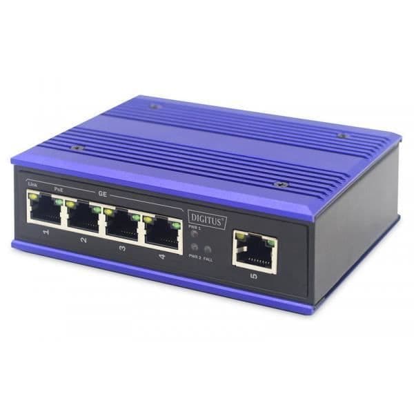 NÄTVERK, Switch, Fristående Switch, Digitus av Assmann Conmutadorpoe Gb Industrial 4 Ports