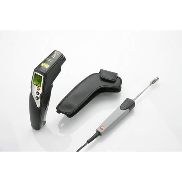Testo SE - Co.KGaA 0563 8314 - KVM SWITCH - Testo 830-T4 Set med 4 infraröda termometrar med läderskal och metallfötter