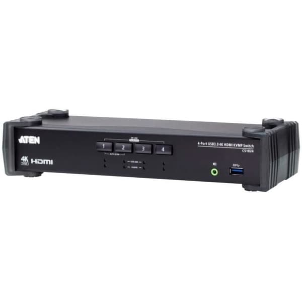 ATEN 4-portars USB 3.0 KVM-switch - CS1824 Svart