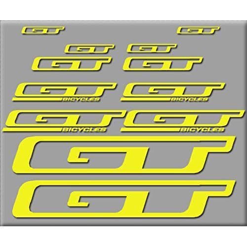 Ecoshirt FO-1POH-4BUP - KVM SWITCH - Stickers GT Bikes New R229 Vinyl Adhesive Decor Aufkleber (Gul)
