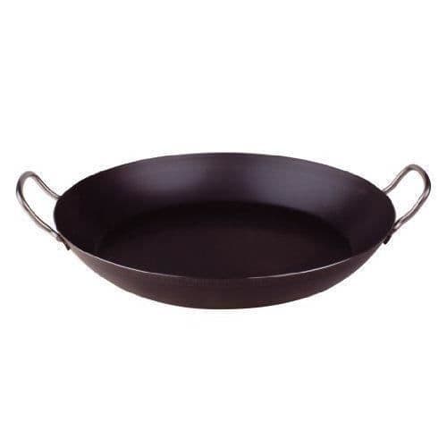 Pentole Agnelli COFE3010T42 - KVM SWITCH - Paella panna, järn, med 2 handtag i rostfritt stål, svart 42cm svart