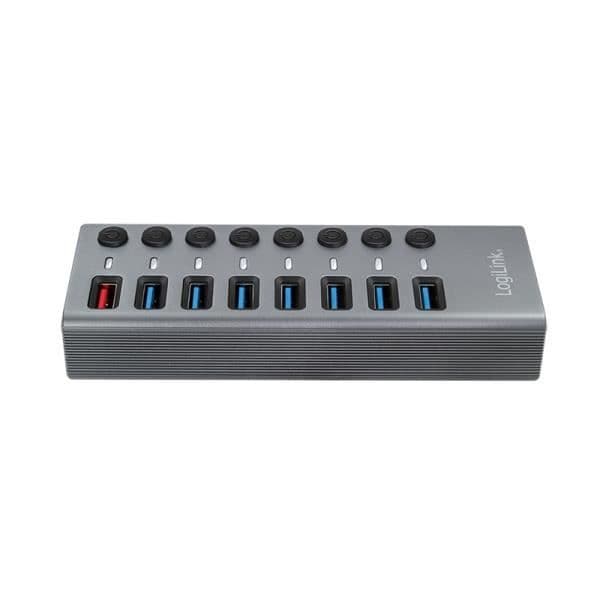 LOGILINK UA0387 USB 3.2 GEN 1 HUB 7 PORTAR + 1 SNABBLADDNINGSPORT, I