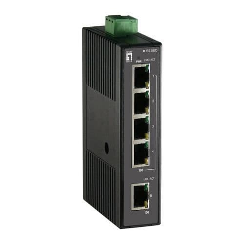 LEVELONE IES-0500 OHANTERAD FAST ETHERNET (10-100) SVART (555034)