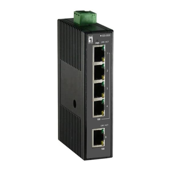 LEVELONE IES-0500 OHANTERAD FAST ETHERNET (10-100) SVART (555034) Svart