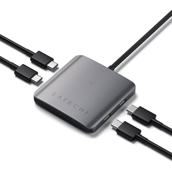 Hub Satechi - ST-H4CPDM - USB-C PD (1x 75W) 4-Port Hub Rymdgrå