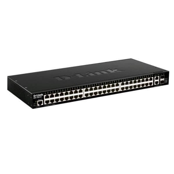 D-LINK DGS 1520-52MP - Switch - C3 - smart - 44 x 10/100/1000 (PoE+) + 4 x 2,5GBase-T (PoE+) Svart