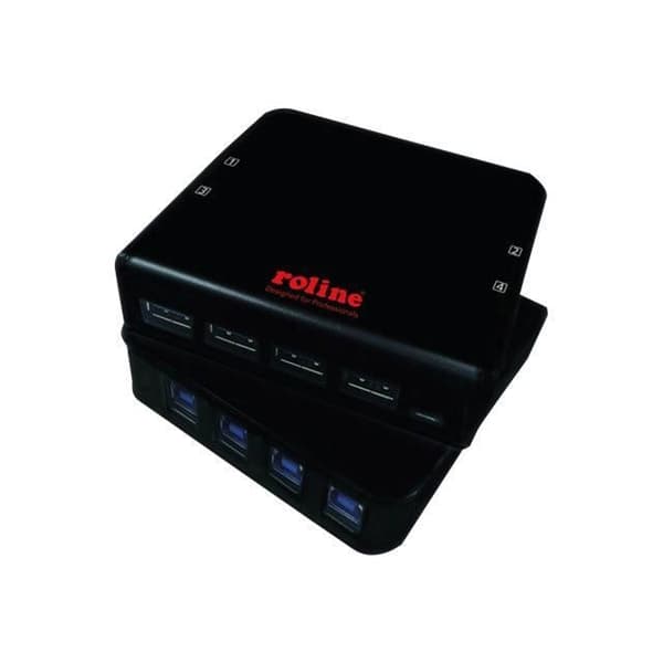 USB-omkopplare för delning av kringutrustning - SECOMP - 4 portar - SuperSpeed USB 3.0