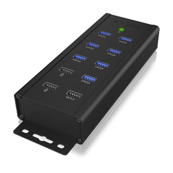 RaidSonic ICY BOX IB-HUB1703-QC3 Koncentrator (hub) 7 x SuperSpeed USB 3.0 Stationär dator