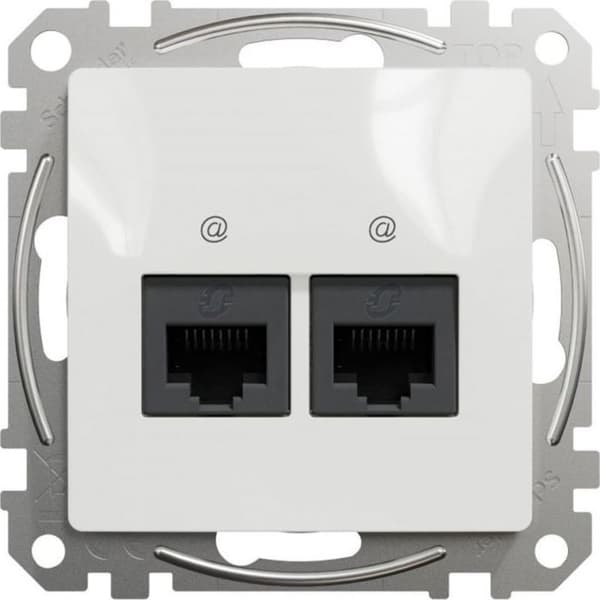 Switch - hub ethernet - injektor Schneider electric - SDD111462 - GN.KOMP.2XRJ45 6UTP VIT SEDNA DES