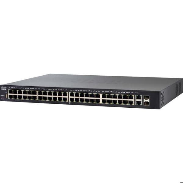 Switch - Cisco - SG250-50P - 48 PoE+ portar - 2 Gigabit portar - Hög säkerhet Svart