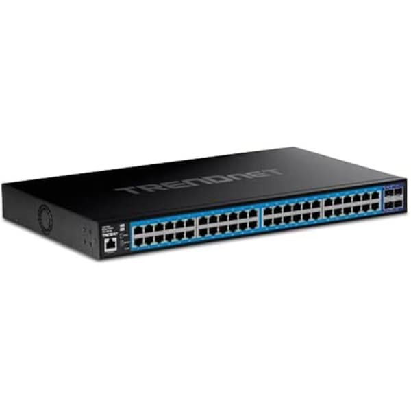 Intelligent Web-switch - TRENDNET - TEG-3524S - 48 Gigabit-portar - 4 SFP+-portar 10G - IPv6-hantering